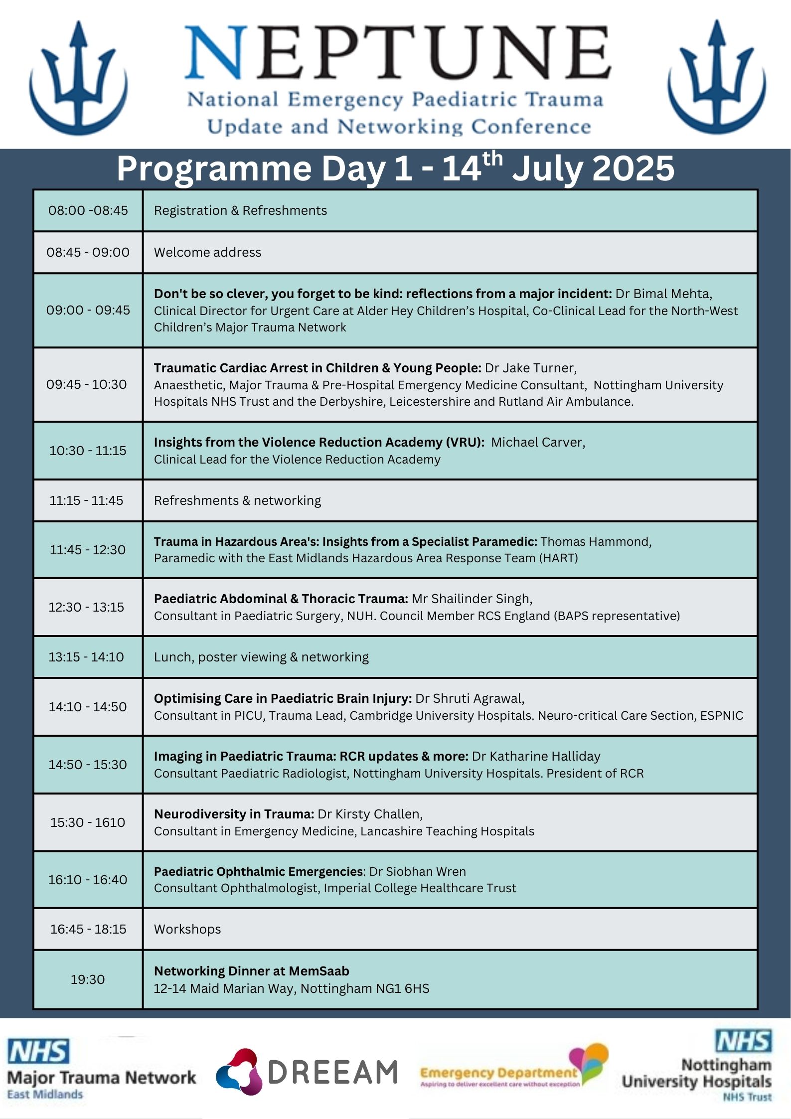 Day 1 Programme